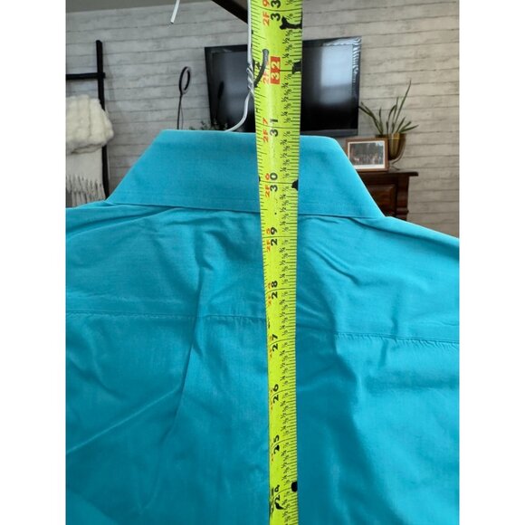 Hugo Boss Blue 100% Cotton Button Down Long sleeves Shirt Mens Size 42 - Picture 6 of 9